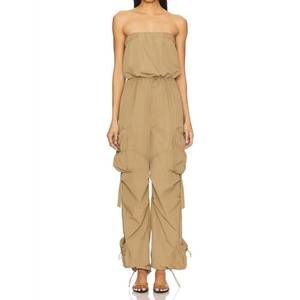 NEW STEVE MADDEN kylo strapless cargo jumpsuit in oak buff